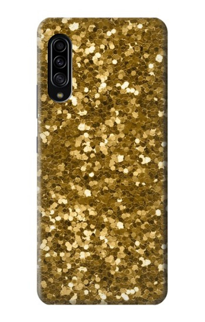 W3388 Gold Glitter Graphic Print Hülle Schutzhülle Taschen und Leder Flip für Samsung Galaxy A90 5G