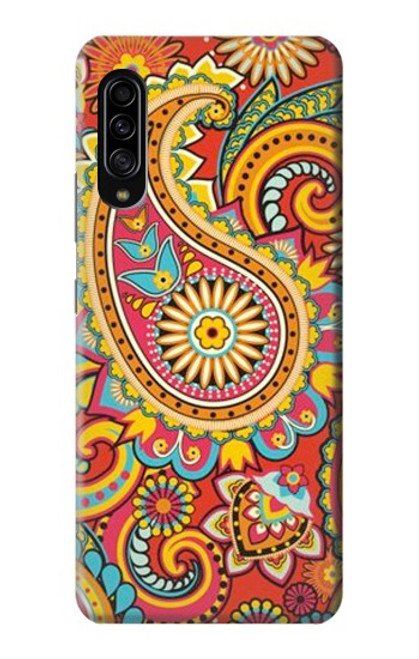 W3402 Floral Paisley Pattern Seamless Hülle Schutzhülle Taschen und Leder Flip für Samsung Galaxy A90 5G