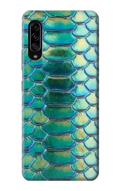 W3414 Green Snake Scale Graphic Print Hülle Schutzhülle Taschen und Leder Flip für Samsung Galaxy A90 5G