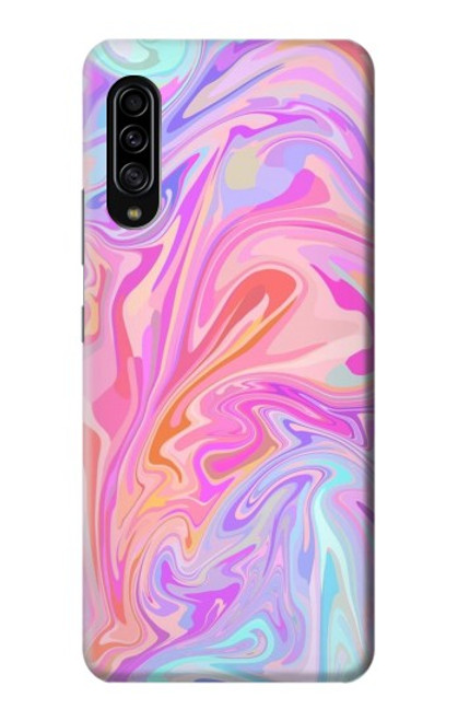 W3444 Digital Art Colorful Liquid Hülle Schutzhülle Taschen und Leder Flip für Samsung Galaxy A90 5G