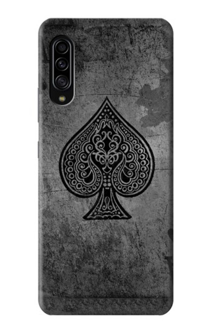 W3446 Black Ace Spade Hülle Schutzhülle Taschen und Leder Flip für Samsung Galaxy A90 5G