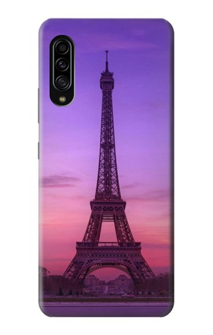 W3447 Eiffel Paris Sunset Hülle Schutzhülle Taschen und Leder Flip für Samsung Galaxy A90 5G