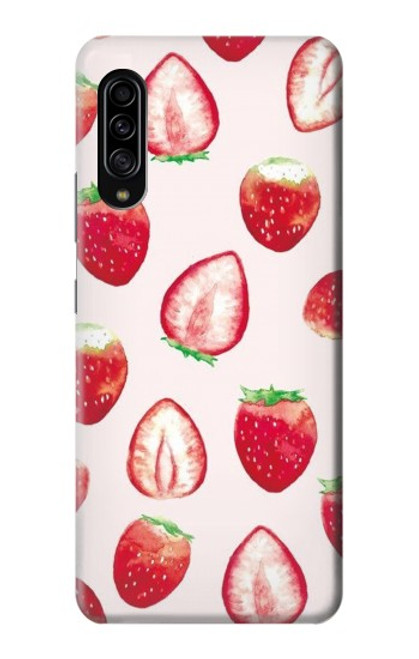 W3481 Strawberry Hülle Schutzhülle Taschen und Leder Flip für Samsung Galaxy A90 5G