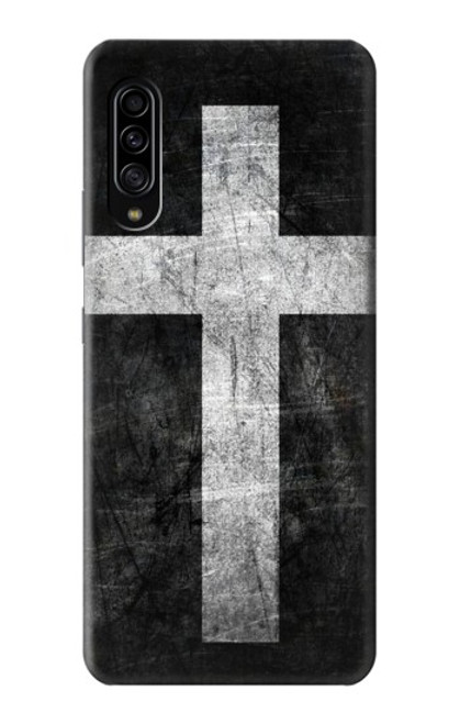 W3491 Christian Cross Hülle Schutzhülle Taschen und Leder Flip für Samsung Galaxy A90 5G