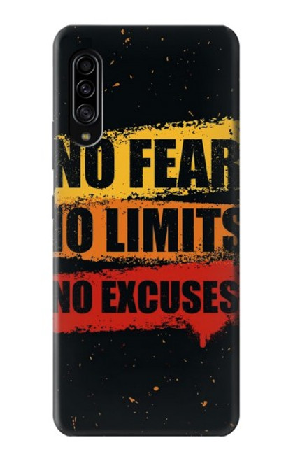 W3492 No Fear Limits Excuses Hülle Schutzhülle Taschen und Leder Flip für Samsung Galaxy A90 5G