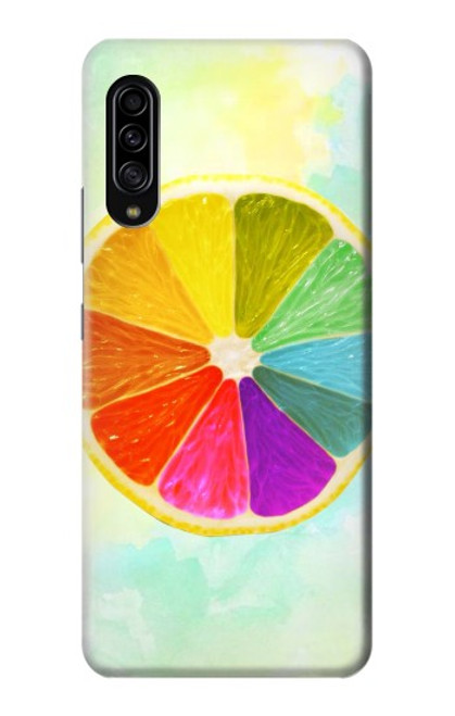 W3493 Colorful Lemon Hülle Schutzhülle Taschen und Leder Flip für Samsung Galaxy A90 5G