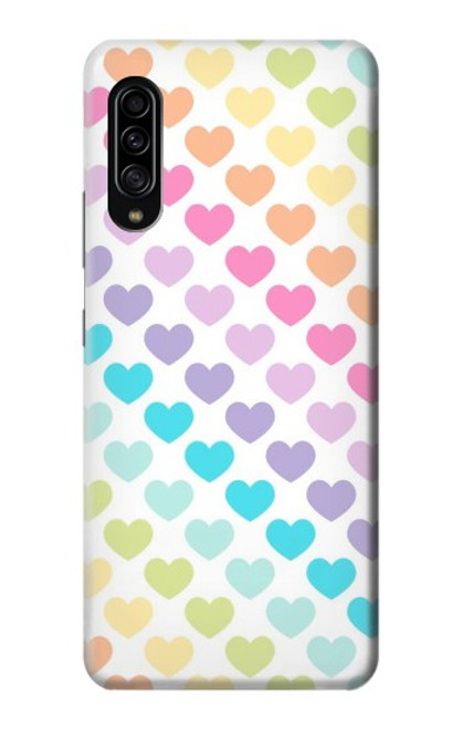 W3499 Colorful Heart Pattern Hülle Schutzhülle Taschen und Leder Flip für Samsung Galaxy A90 5G