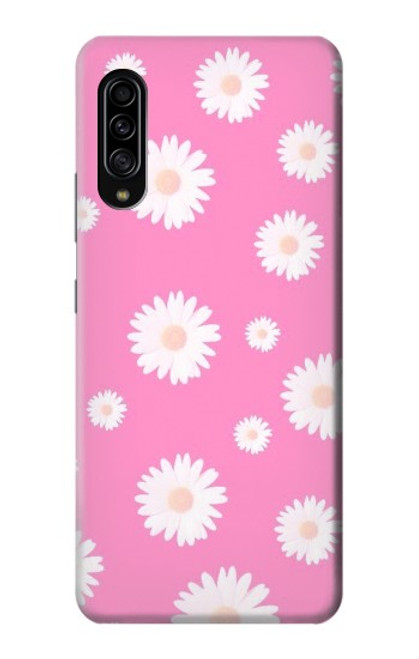 W3500 Pink Floral Pattern Hülle Schutzhülle Taschen und Leder Flip für Samsung Galaxy A90 5G