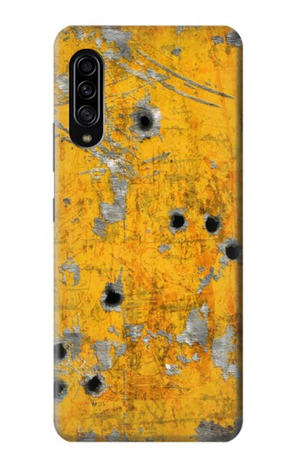 W3528 Bullet Rusting Yellow Metal Hülle Schutzhülle Taschen und Leder Flip für Samsung Galaxy A90 5G