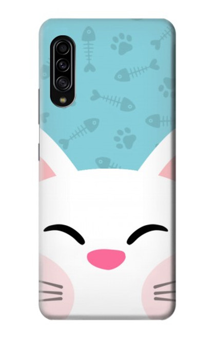 W3542 Cute Cat Cartoon Hülle Schutzhülle Taschen und Leder Flip für Samsung Galaxy A90 5G