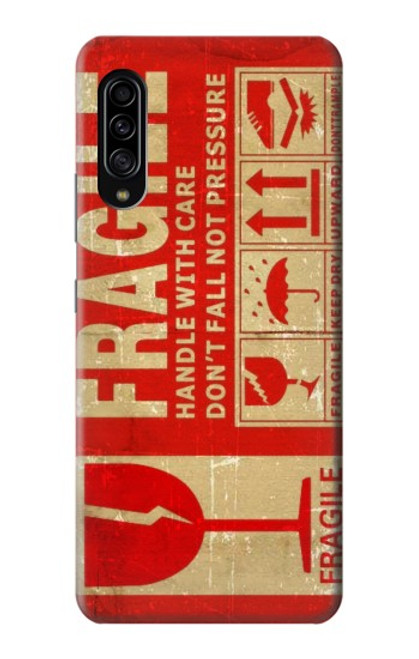 W3552 Vintage Fragile Label Art Hülle Schutzhülle Taschen und Leder Flip für Samsung Galaxy A90 5G