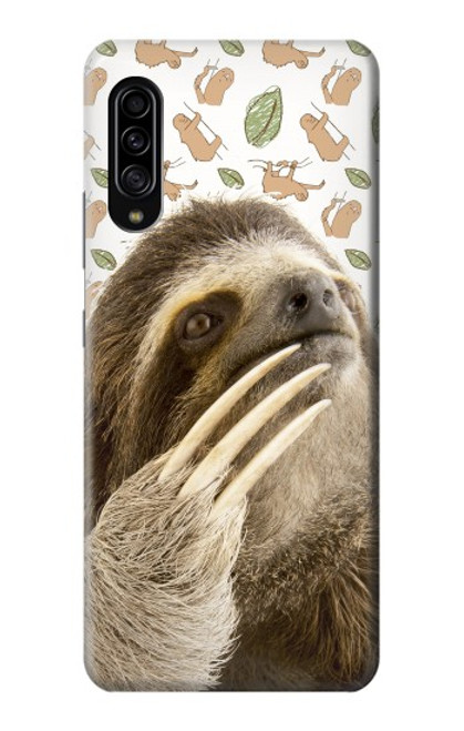 W3559 Sloth Pattern Hülle Schutzhülle Taschen und Leder Flip für Samsung Galaxy A90 5G