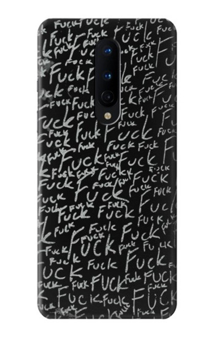 W3478 Funny Words Blackboard Hülle Schutzhülle Taschen und Leder Flip für OnePlus 8