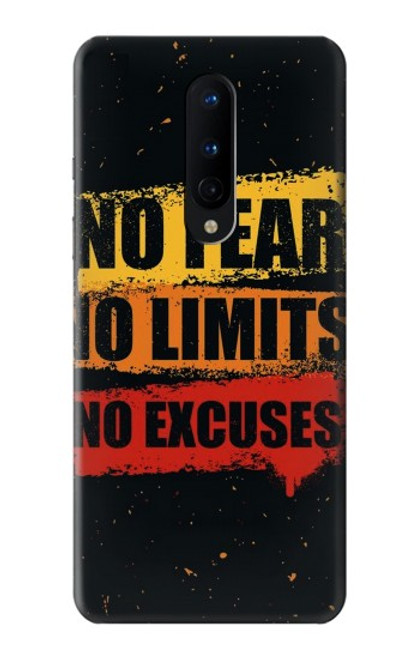 W3492 No Fear Limits Excuses Hülle Schutzhülle Taschen und Leder Flip für OnePlus 8