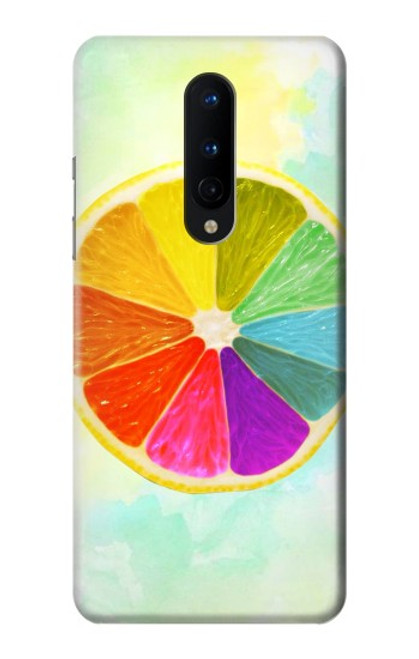 W3493 Colorful Lemon Hülle Schutzhülle Taschen und Leder Flip für OnePlus 8