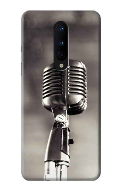 W3495 Vintage Microphone Hülle Schutzhülle Taschen und Leder Flip für OnePlus 8