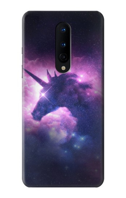 W3538 Unicorn Galaxy Hülle Schutzhülle Taschen und Leder Flip für OnePlus 8