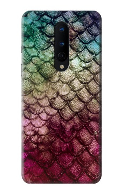 W3539 Mermaid Fish Scale Hülle Schutzhülle Taschen und Leder Flip für OnePlus 8