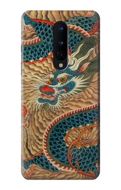 W3541 Dragon Cloud Painting Hülle Schutzhülle Taschen und Leder Flip für OnePlus 8
