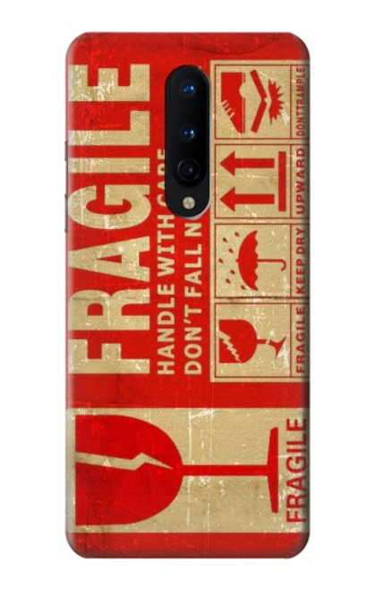 W3552 Vintage Fragile Label Art Hülle Schutzhülle Taschen und Leder Flip für OnePlus 8
