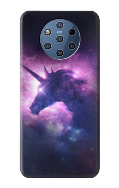 W3538 Unicorn Galaxy Hülle Schutzhülle Taschen und Leder Flip für Nokia 9 PureView