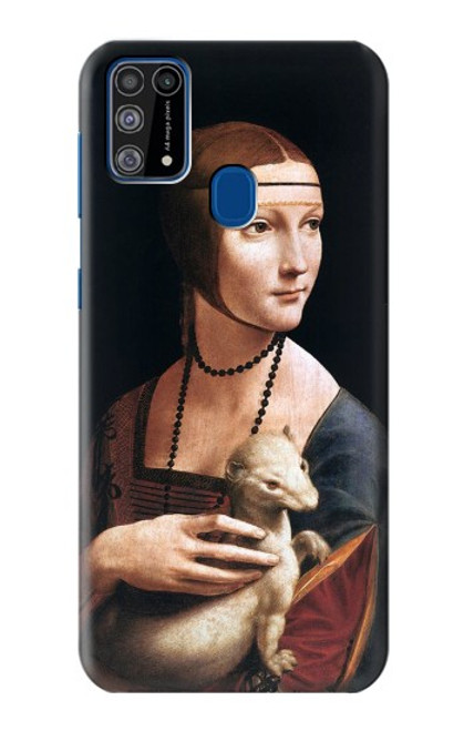 W3471 Lady Ermine Leonardo da Vinci Hülle Schutzhülle Taschen und Leder Flip für Samsung Galaxy M31