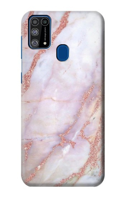 W3482 Soft Pink Marble Graphic Print Hülle Schutzhülle Taschen und Leder Flip für Samsung Galaxy M31