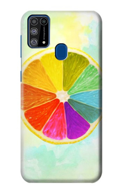 W3493 Colorful Lemon Hülle Schutzhülle Taschen und Leder Flip für Samsung Galaxy M31
