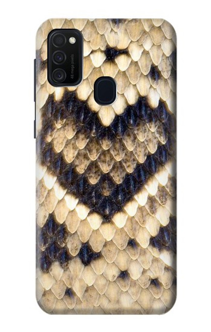 W3417 Diamond Rattle Snake Graphic Print Hülle Schutzhülle Taschen und Leder Flip für Samsung Galaxy M21