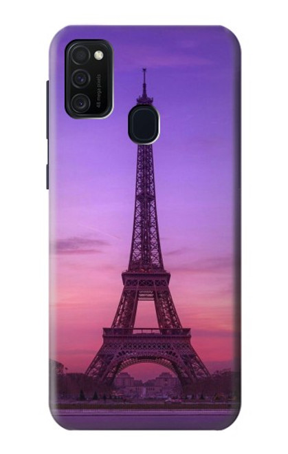 W3447 Eiffel Paris Sunset Hülle Schutzhülle Taschen und Leder Flip für Samsung Galaxy M21