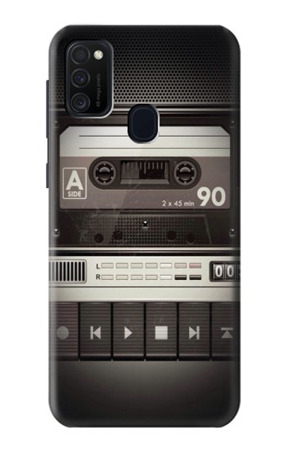 W3501 Vintage Cassette Player Hülle Schutzhülle Taschen und Leder Flip für Samsung Galaxy M21