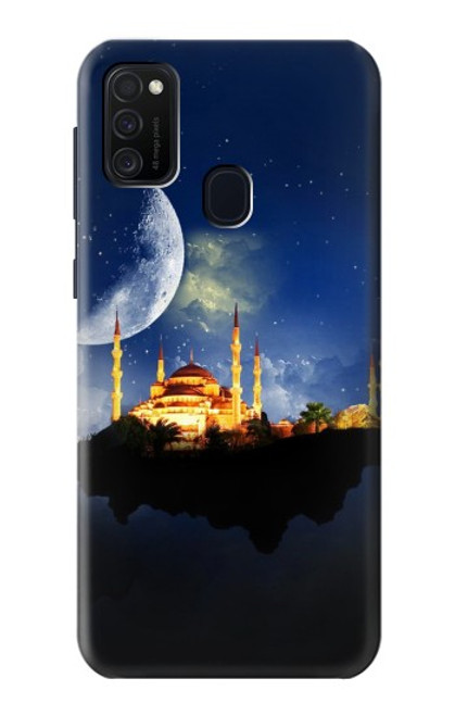 W3506 Islamic Ramadan Hülle Schutzhülle Taschen und Leder Flip für Samsung Galaxy M21