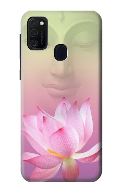 W3511 Lotus flower Buddhism Hülle Schutzhülle Taschen und Leder Flip für Samsung Galaxy M21