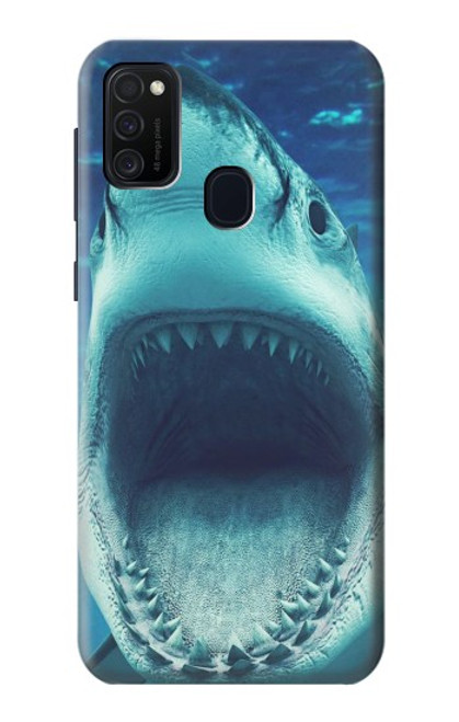W3548 Tiger Shark Hülle Schutzhülle Taschen und Leder Flip für Samsung Galaxy M21