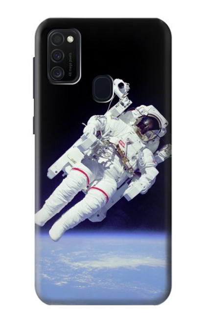 W3616 Astronaut Hülle Schutzhülle Taschen und Leder Flip für Samsung Galaxy M21