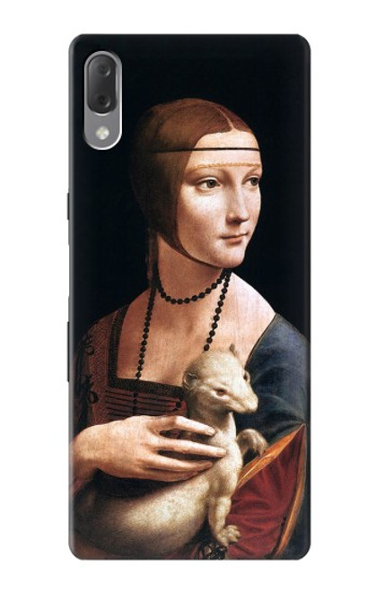 W3471 Lady Ermine Leonardo da Vinci Hülle Schutzhülle Taschen und Leder Flip für Sony Xperia L3