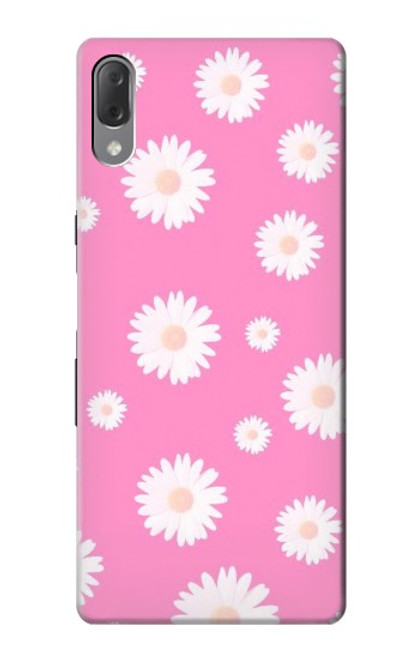 W3500 Pink Floral Pattern Hülle Schutzhülle Taschen und Leder Flip für Sony Xperia L3