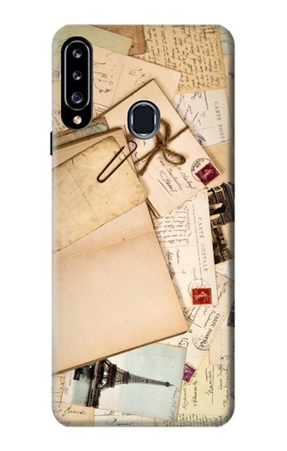 W3397 Postcards Memories Hülle Schutzhülle Taschen und Leder Flip für Samsung Galaxy A20s