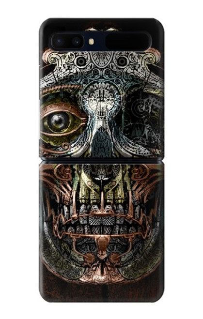 W1685 Steampunk Skull Head Hülle Schutzhülle Taschen Flip für Samsung Galaxy Z Flip 5G