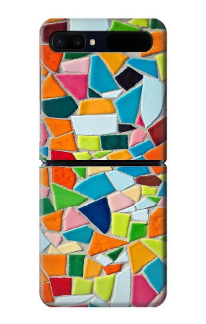 W3391 Abstract Art Mosaic Tiles Graphic Hülle Schutzhülle Taschen Flip für Samsung Galaxy Z Flip 5G