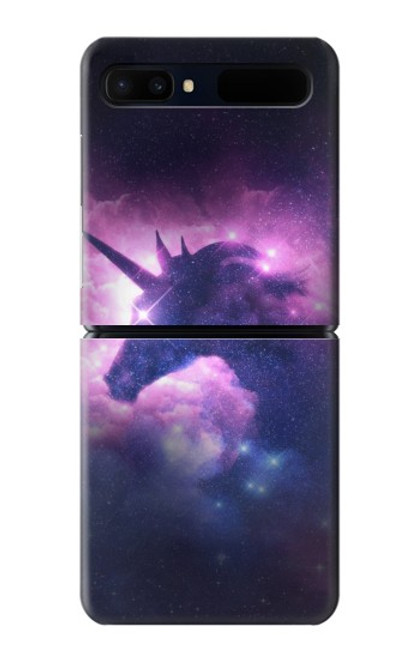 W3538 Unicorn Galaxy Hülle Schutzhülle Taschen Flip für Samsung Galaxy Z Flip 5G