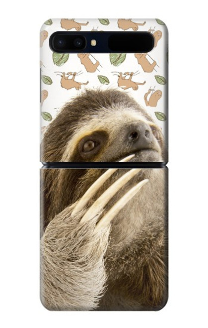 W3559 Sloth Pattern Hülle Schutzhülle Taschen Flip für Samsung Galaxy Z Flip 5G