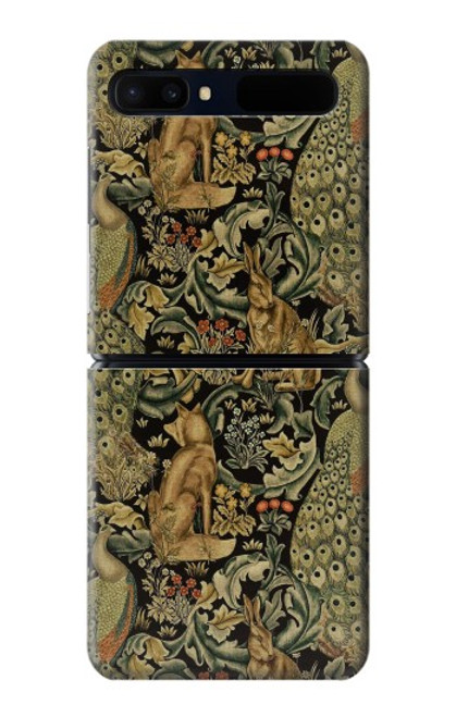 W3661 William Morris Forest Velvet Hülle Schutzhülle Taschen Flip für Samsung Galaxy Z Flip 5G