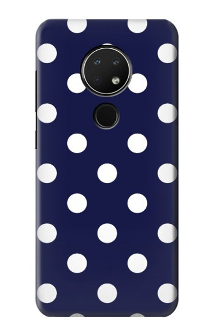 W3533 Blue Polka Dot Hülle Schutzhülle Taschen und Leder Flip für Nokia 6.2