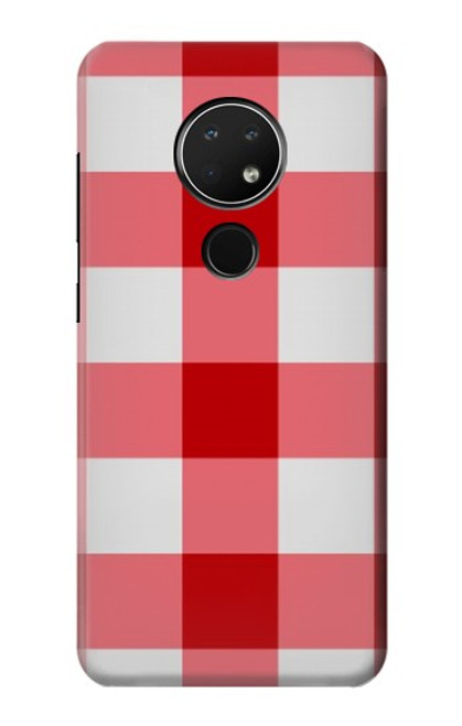 W3535 Red Gingham Hülle Schutzhülle Taschen und Leder Flip für Nokia 6.2