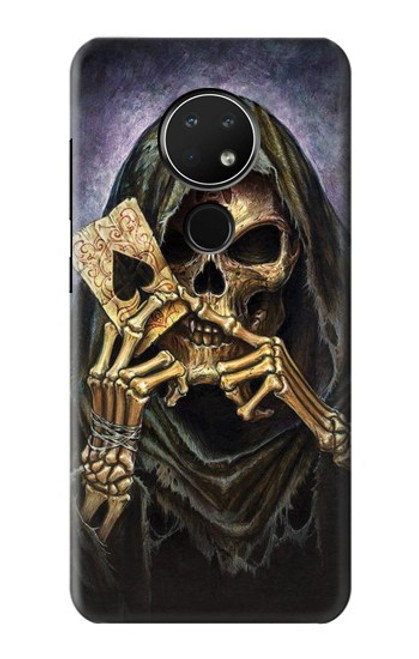 W3594 Grim Reaper Wins Poker Hülle Schutzhülle Taschen und Leder Flip für Nokia 6.2