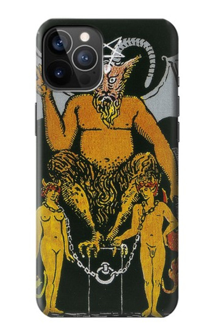 W3740 Tarot Card The Devil Hülle Schutzhülle Taschen und Leder Flip für iPhone 12, iPhone 12 Pro