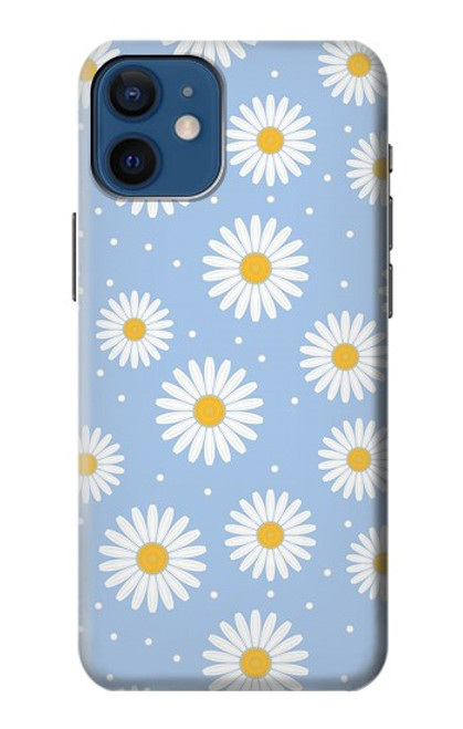 W3681 Daisy Flowers Pattern Hülle Schutzhülle Taschen und Leder Flip für iPhone 12 mini