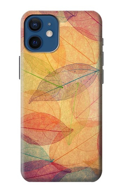 W3686 Fall Season Leaf Autumn Hülle Schutzhülle Taschen und Leder Flip für iPhone 12 mini