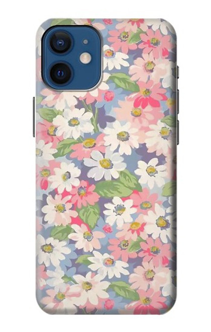 W3688 Floral Flower Art Pattern Hülle Schutzhülle Taschen und Leder Flip für iPhone 12 mini
